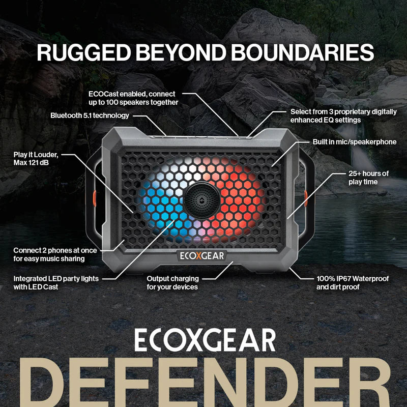 Black EcoXGear Defender Speaker