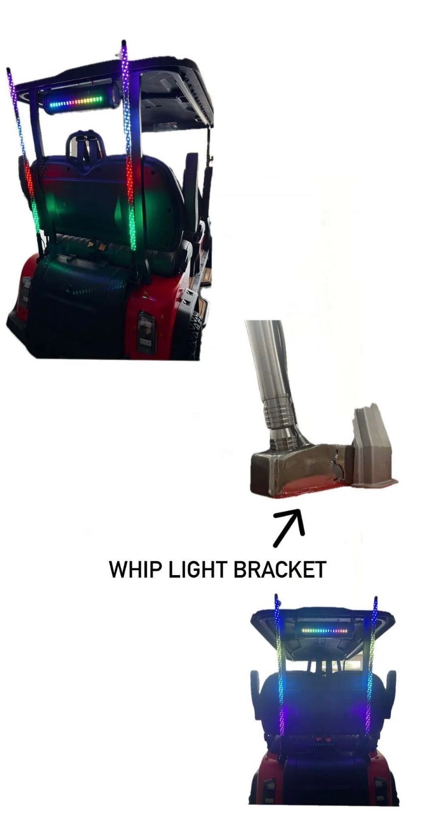 Whip Lights w/ Custom Brackets